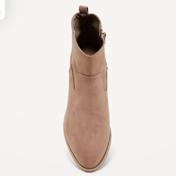 OLD NAVY Faux‎ Suede Western Ankle Boots in Mocha Latte - Picture 2 of 12